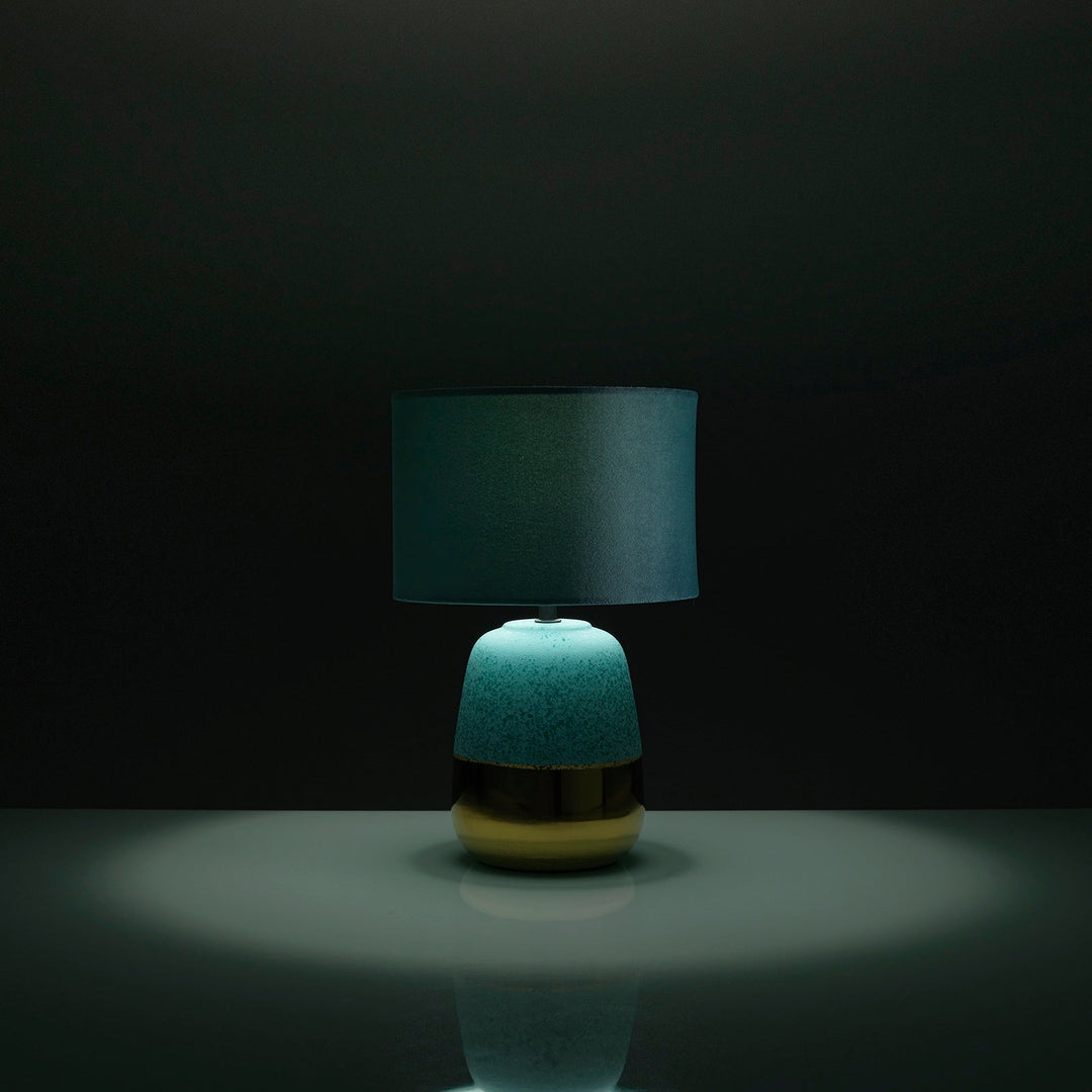 Lampada da tavolo LERICI verde pavone