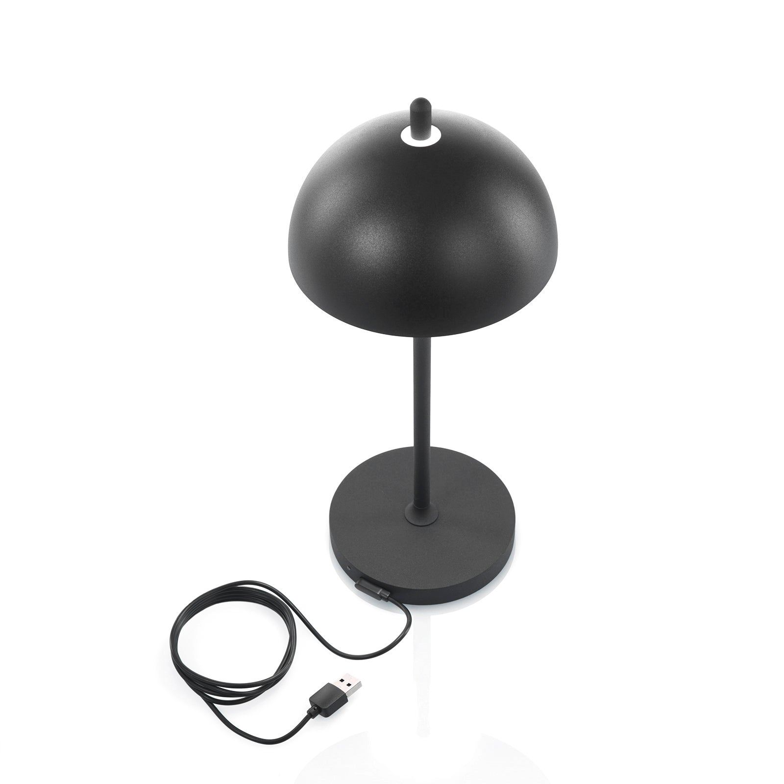 KRIO wiederaufladbare Tischlampe schwarz