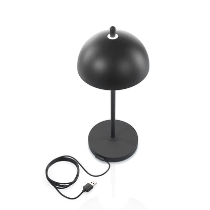 KRIO wiederaufladbare Tischlampe schwarz