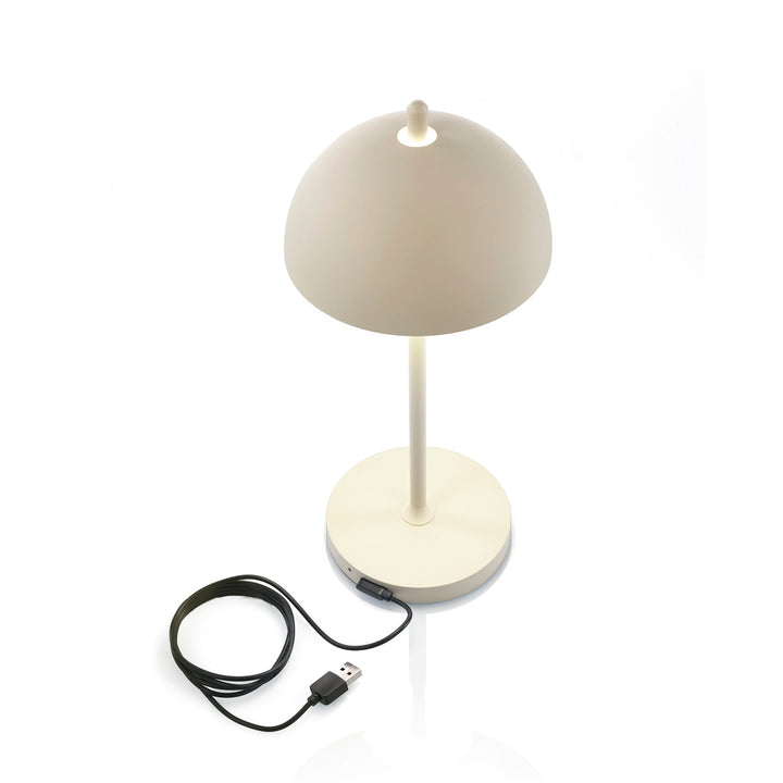 Lampada da tavolo ricaricabile KRIO crema