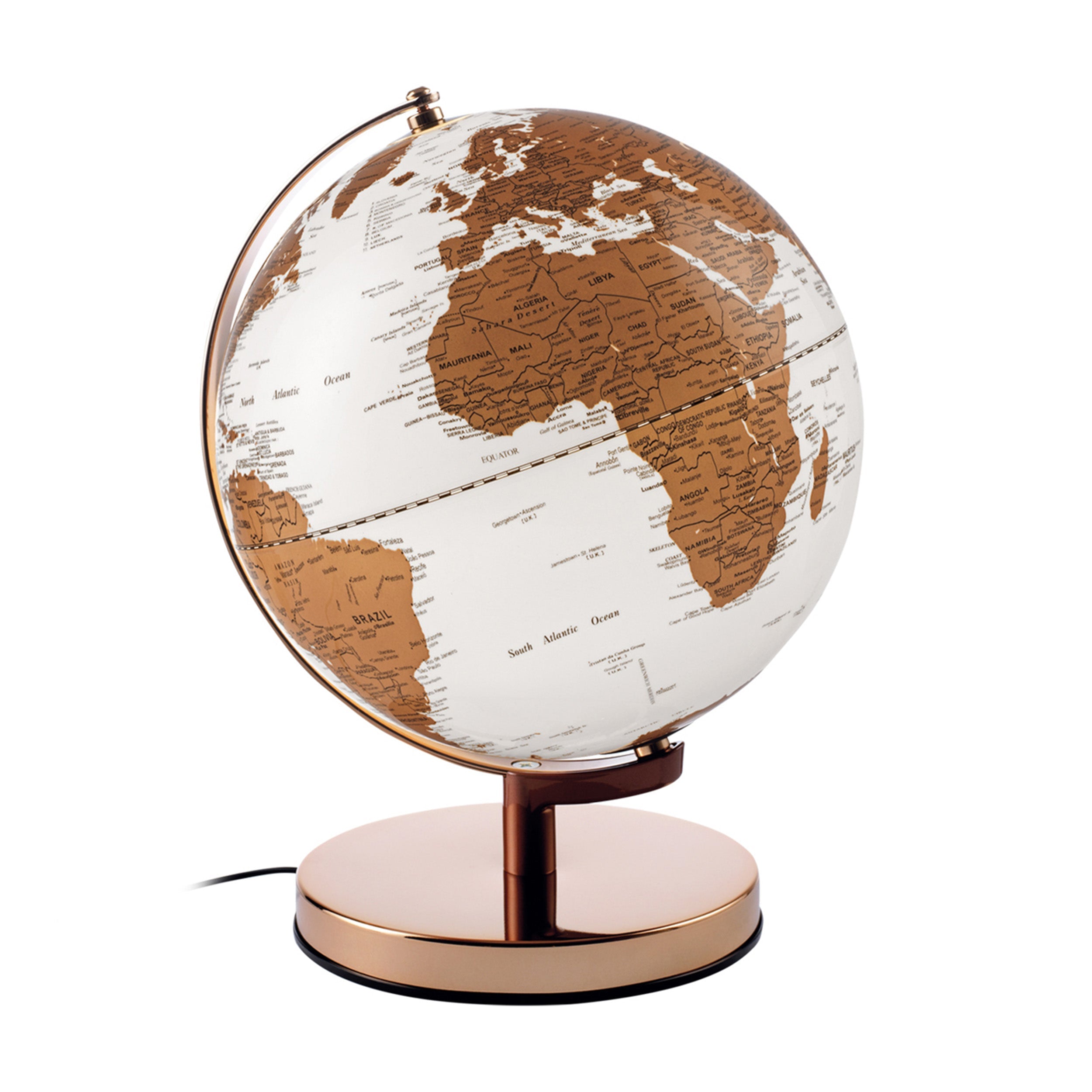 Mappamondo illuminato EARTH 1 | Oro