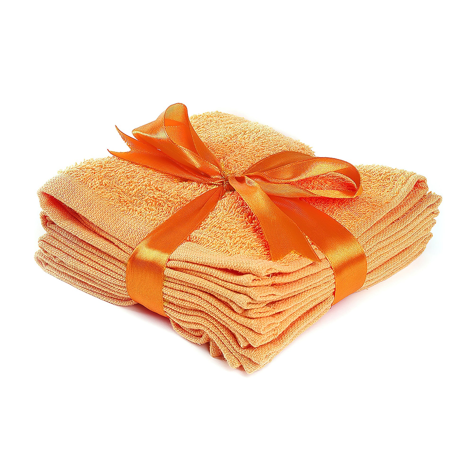 Set of 4 SOPHIE orange washcloths