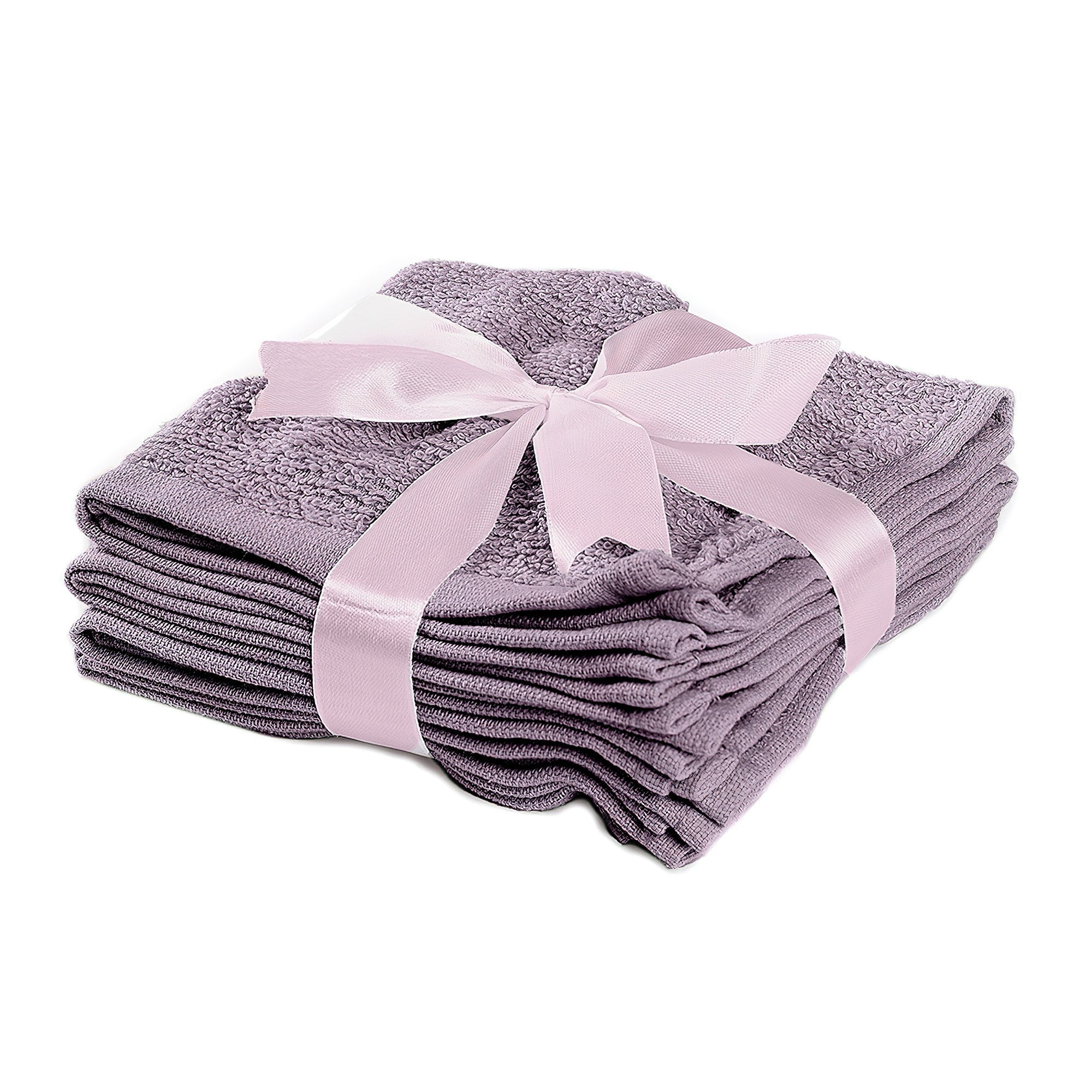 Set of 4 SOPHIE plum washcloths