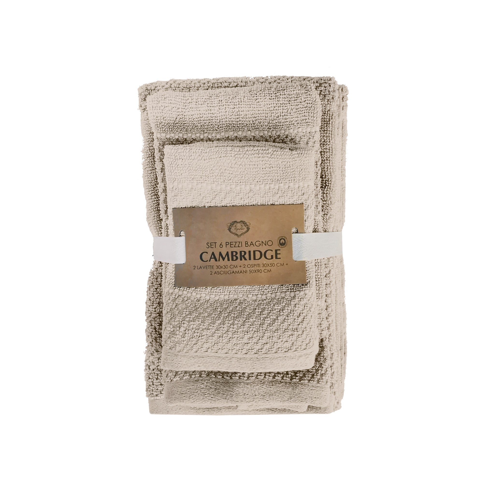 Set 6 asciugamani CAMBRIDGE | Beige
