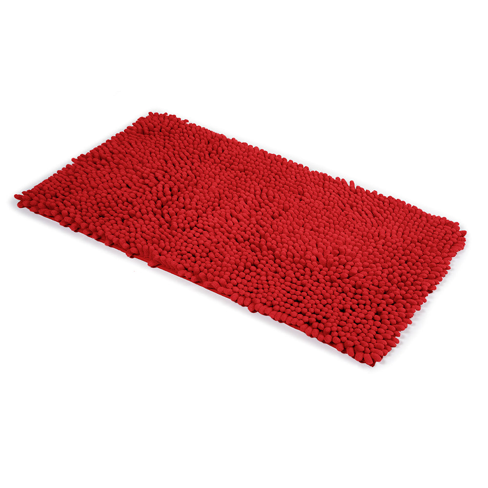 SOFT red bath mat
