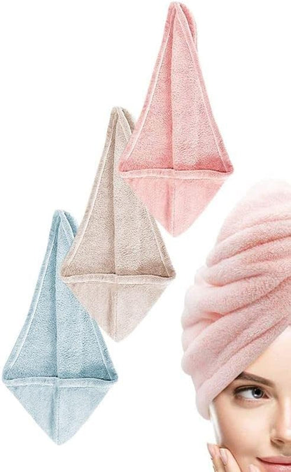 LISS beige hair dryer turban