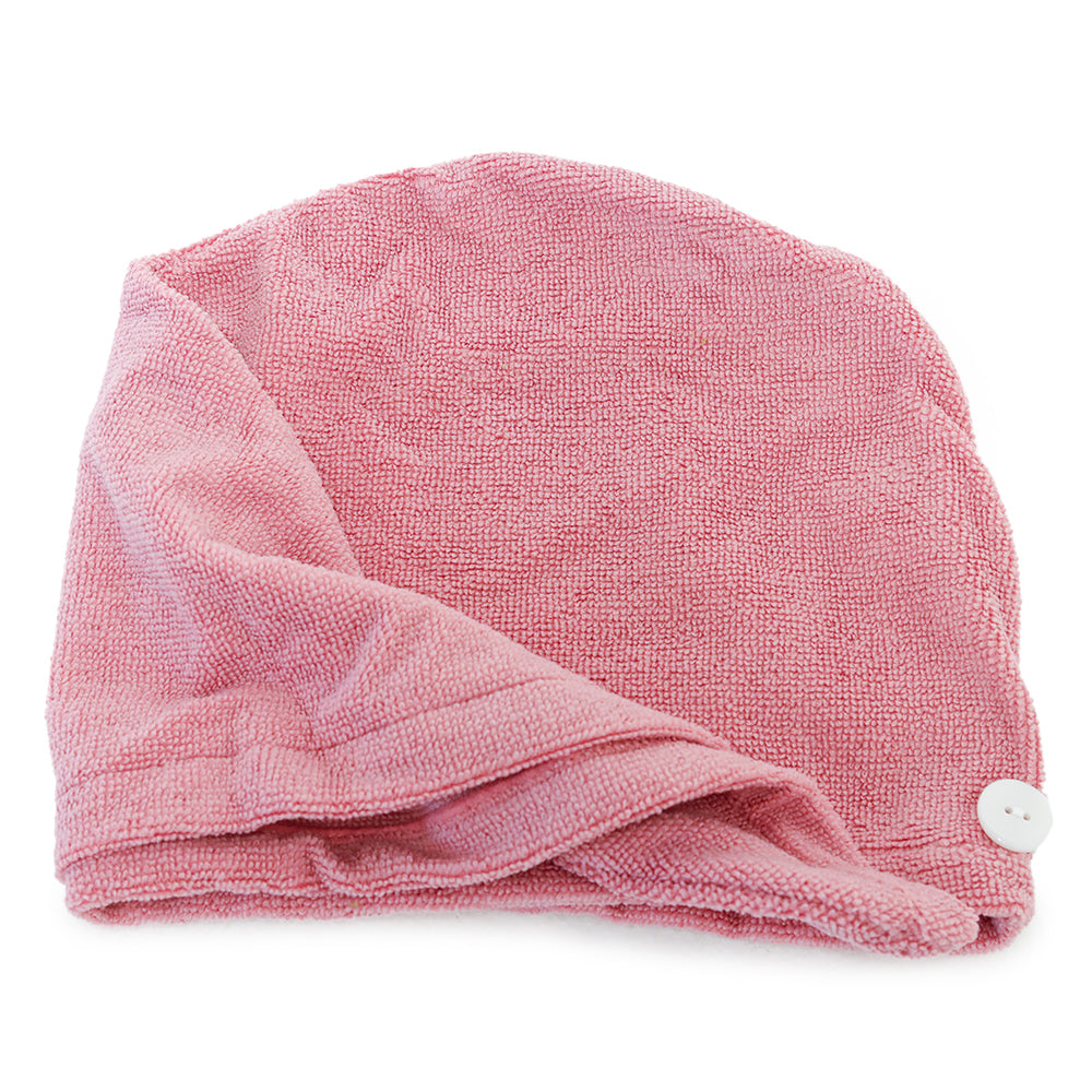 LISS pink hair dryer turban