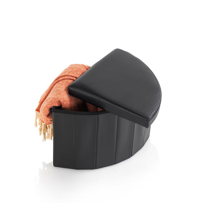 Pouf mit Behälter CORNER schwarz