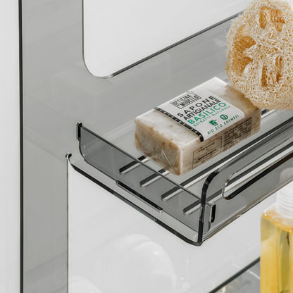 ACHILLE shower shelf smoked
