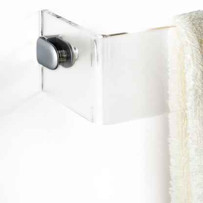ACHILLE transparent wall towel holder
