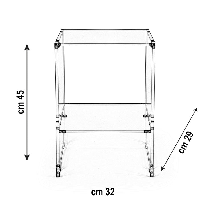 THEEO transparent coffee table
