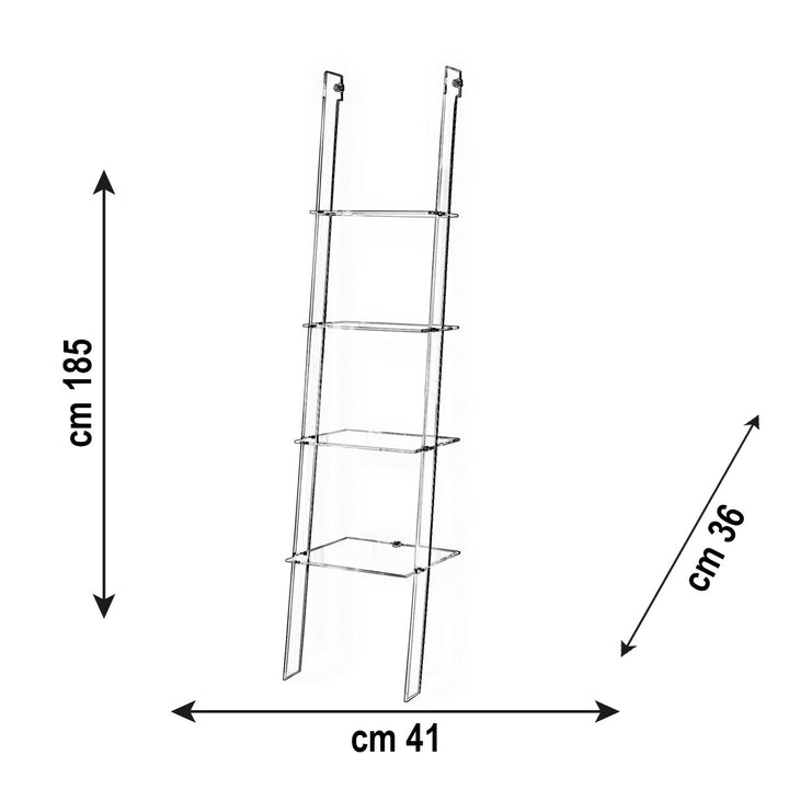 KOES transparent bookcase