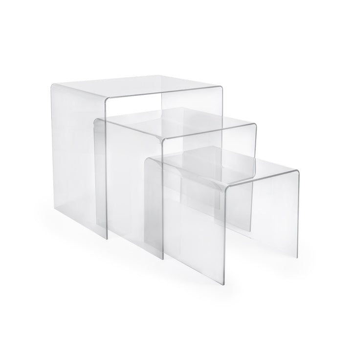 Set of 3 transparent SIRIO tables