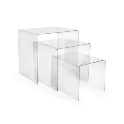 Set 3 tavolini SIRIO trasparente
