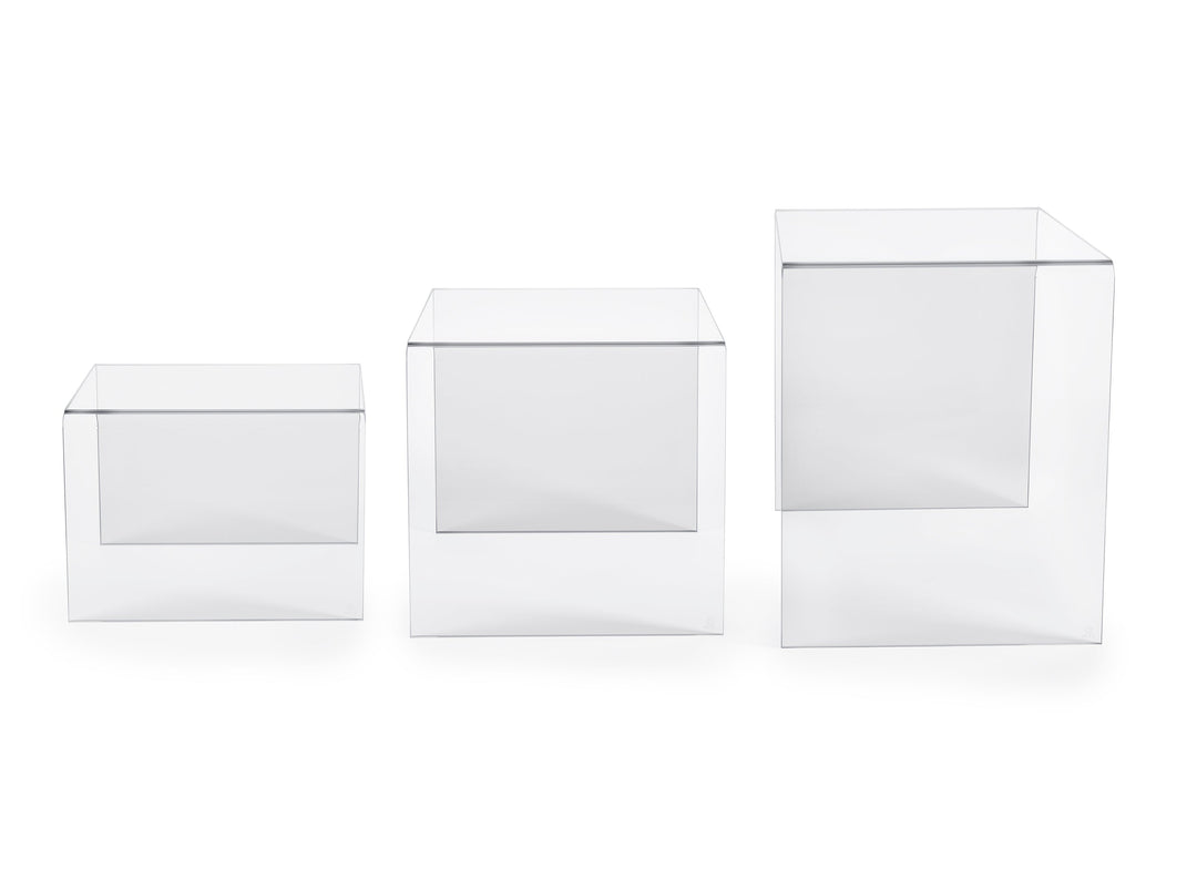 Set of 3 transparent SIRIO tables