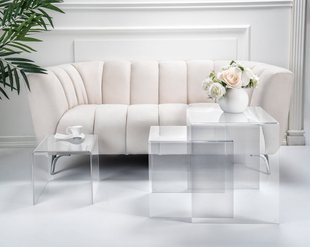Set of 3 transparent SIRIO tables