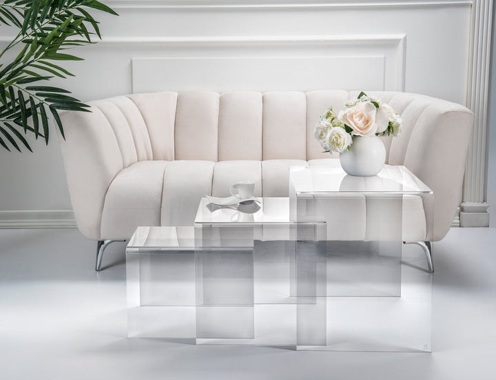 Set of 3 transparent SIRIO tables