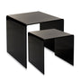Set of 2 black COBY coffee tables