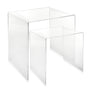 Set of 2 transparent COBY coffee tables
