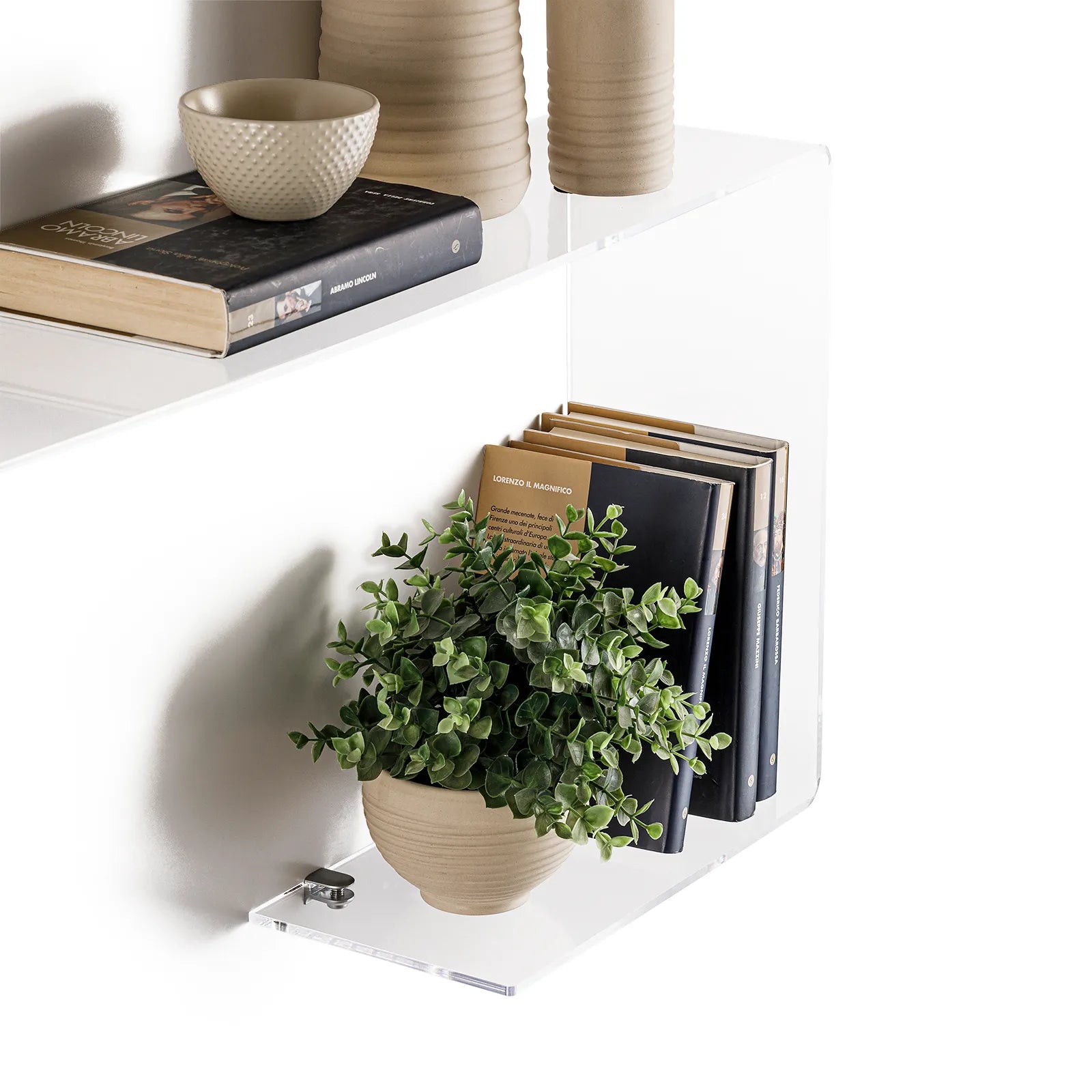 LINA transparent wall shelf