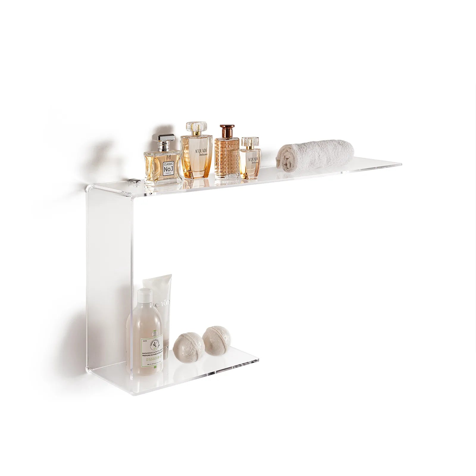 LINA transparent wall shelf