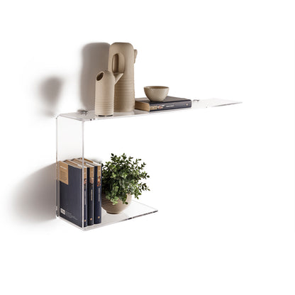 LINA transparent wall shelf