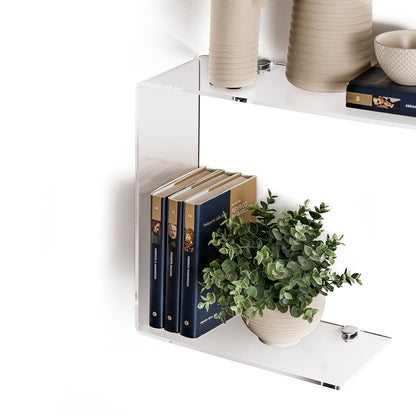 LINA transparent wall shelf