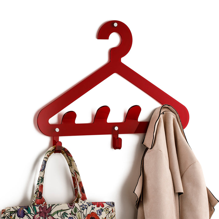 EROS rote Wandgarderobe