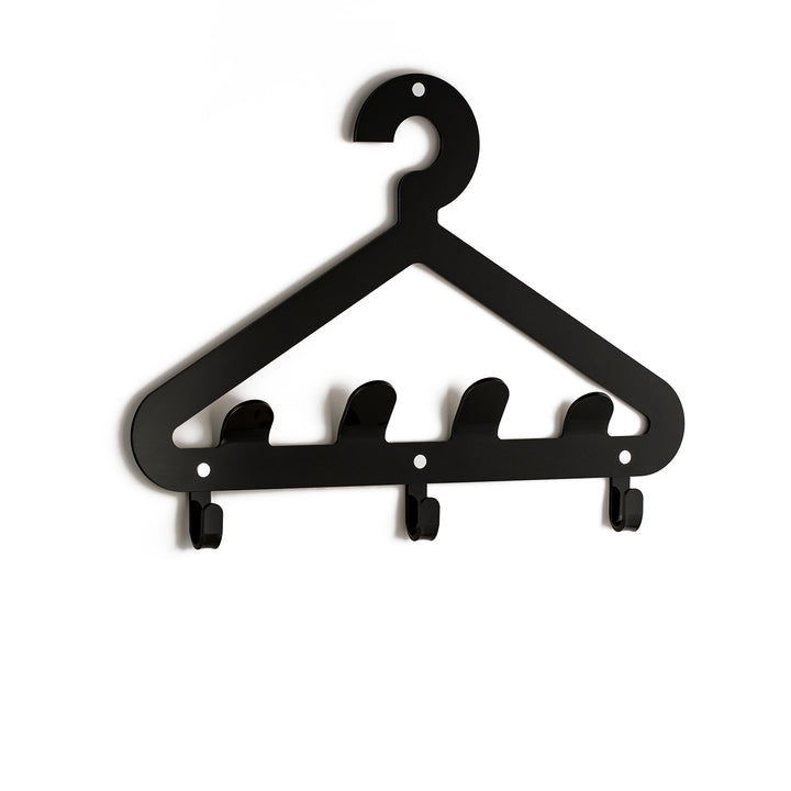 Schwarze Wandgarderobe EROS