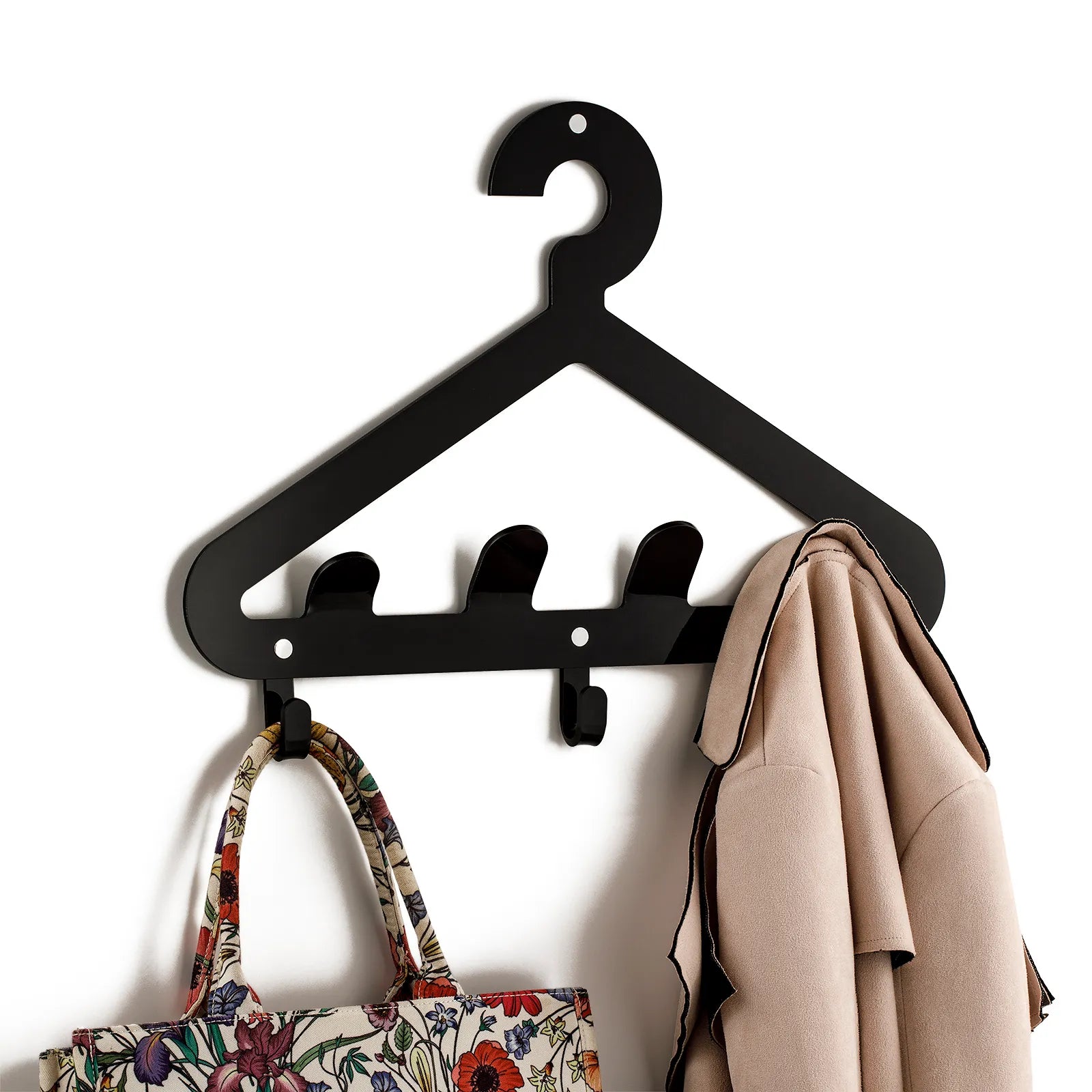 EROS black wall coat rack