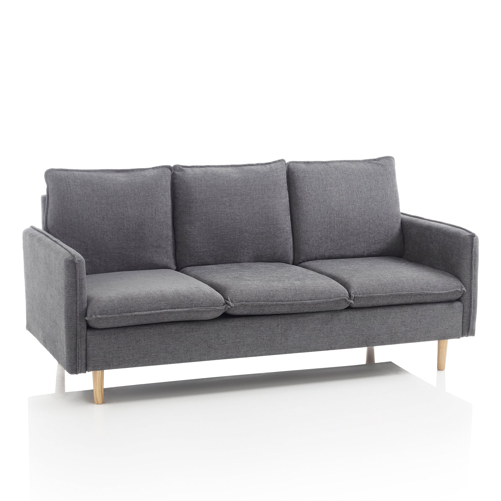 DOKKA 3-Sitzer-Sofa grau