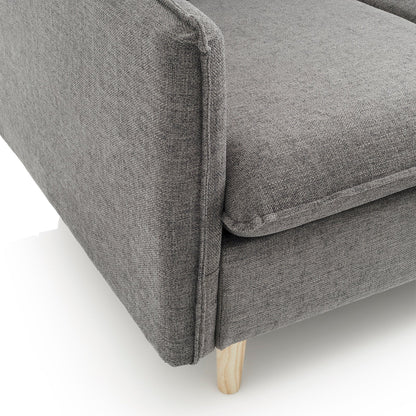 DOKKA 3-Sitzer-Sofa grau