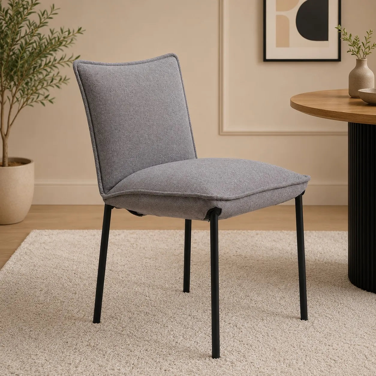 Set of 2 DENISE chairs, grey
