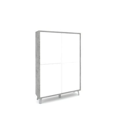 VILINUS Sideboard hoch Beton/Steinweiß