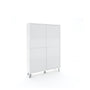 Credenza alta VILINUS bianco pietra/bianco lucido