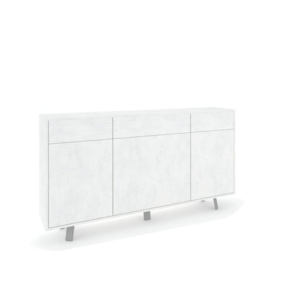 VILINUS Sideboard 3 Türen/3 Schubladen steinweiß