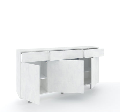 VILINUS Sideboard 3 Türen/3 Schubladen steinweiß