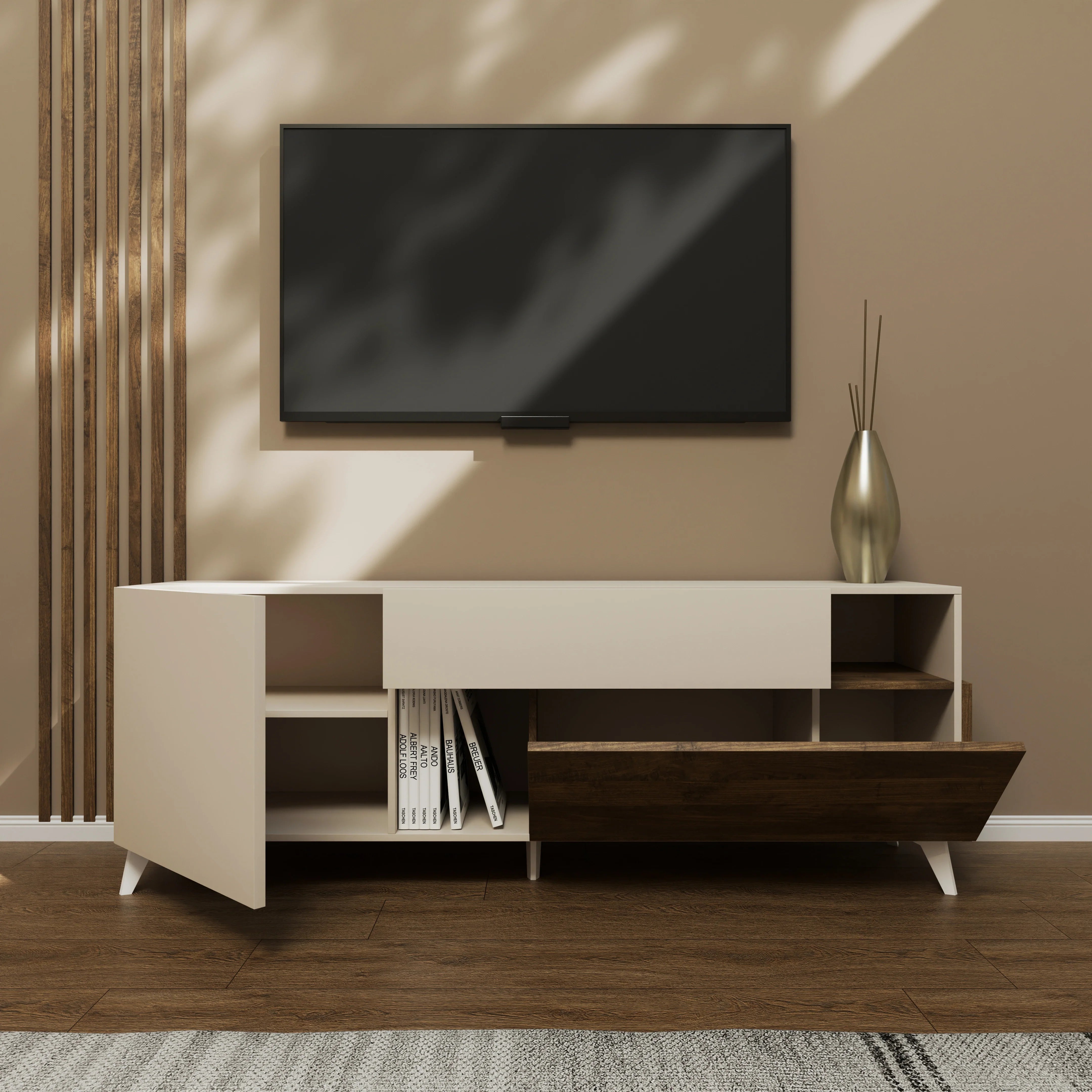 Porta TV NIZZA cashmere/mercure