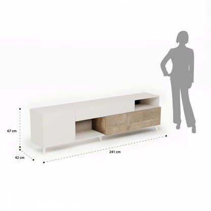 Porta TV NIZZA-B cashmere/mercure