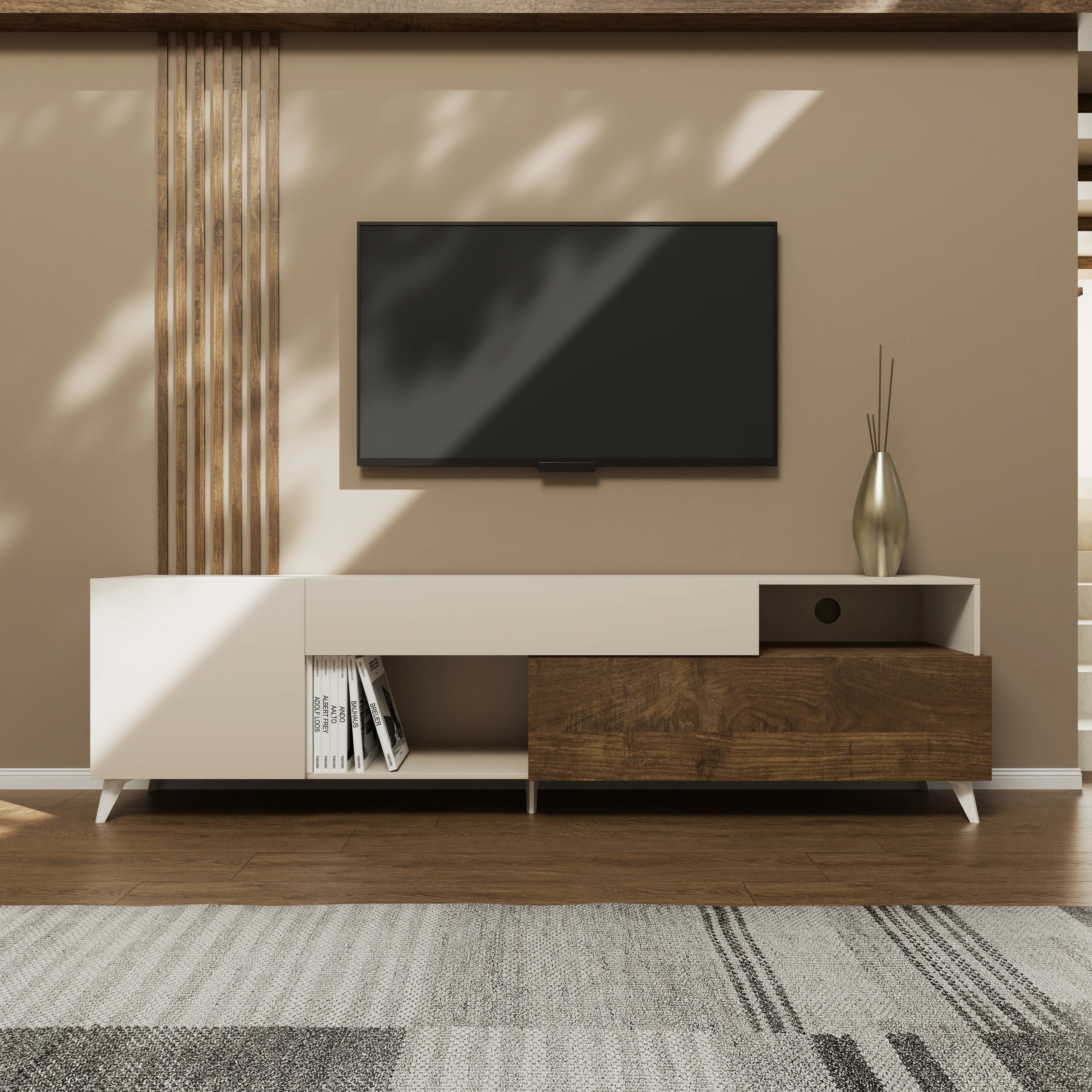 Porta TV NIZZA-B cashmere/mercure