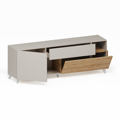 Porta TV NIZZA cashmere/rovere cadiz