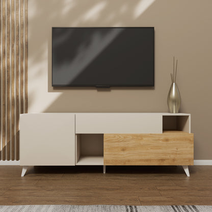 Porta TV NIZZA cashmere/rovere cadiz