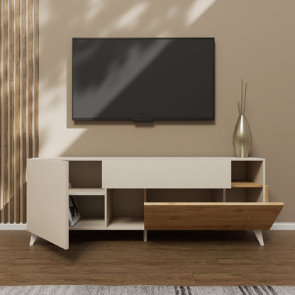 Porta TV NIZZA cashmere/rovere cadiz