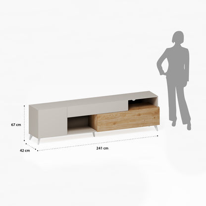 Porta TV NIZZA-B cashmere/rovere cadiz