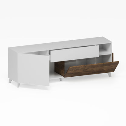 Porta TV NIZZA bianco lucido/mercure