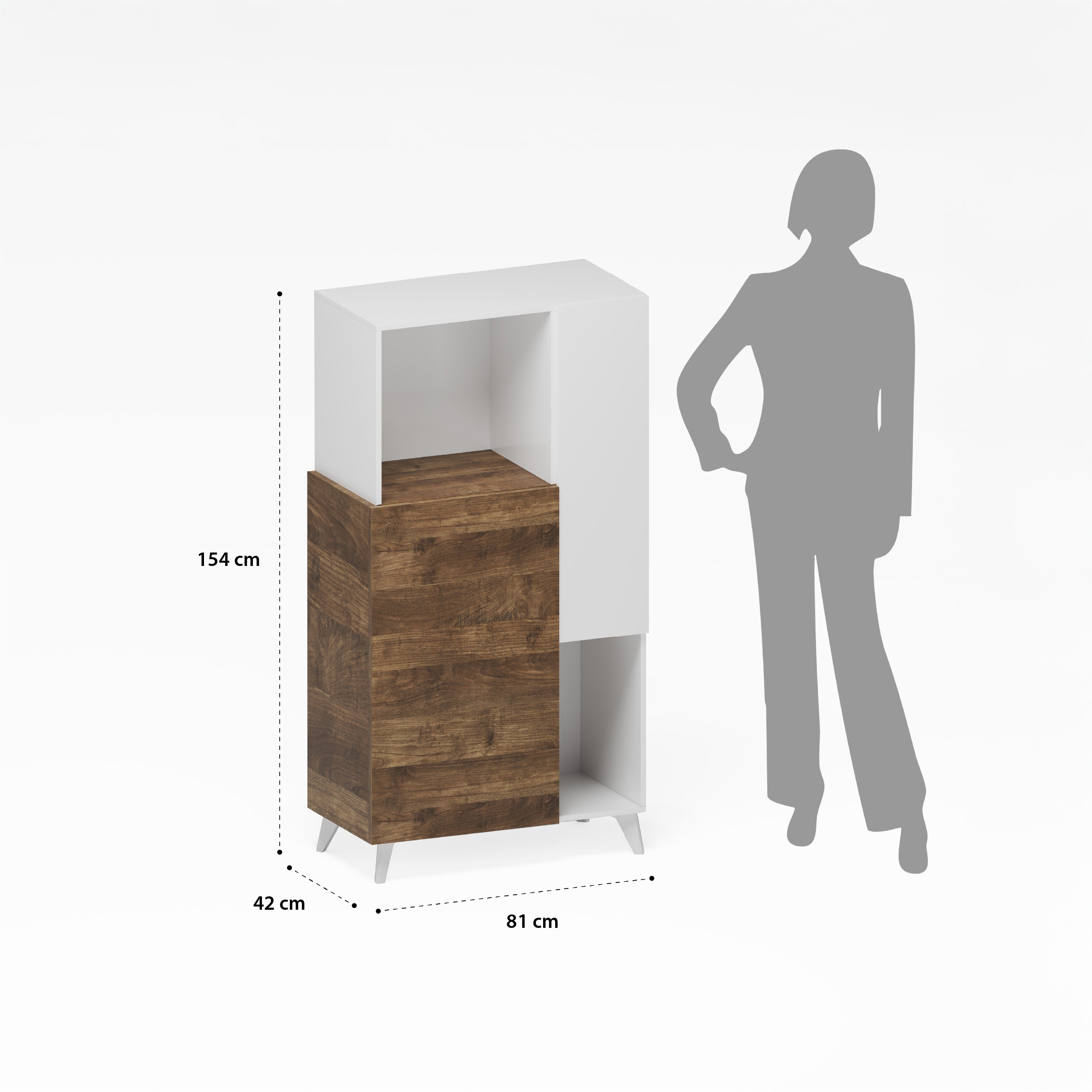 Credenza NIZZA bianco lucido/mercure