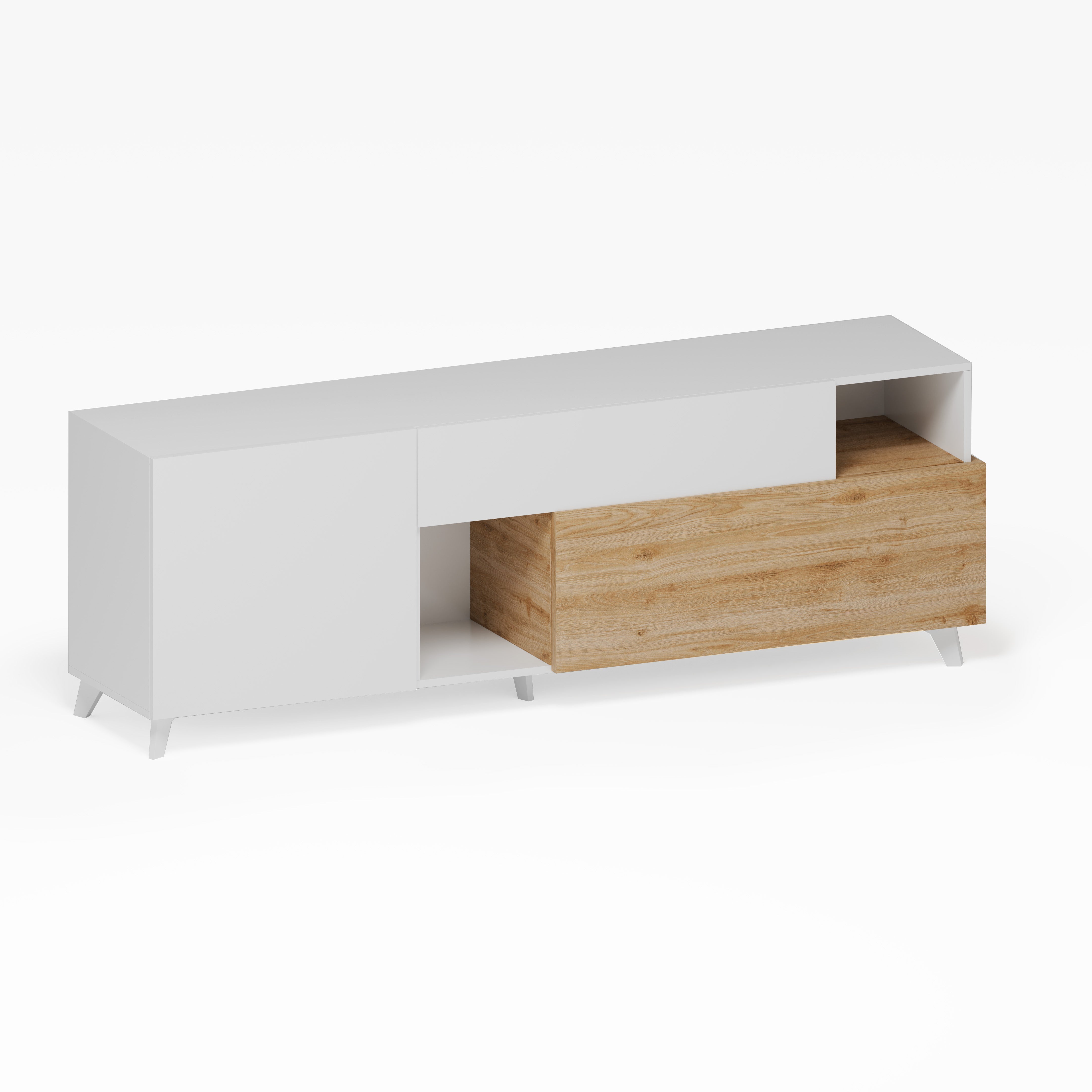 Porta TV NIZZA bianco lucido/cadiz