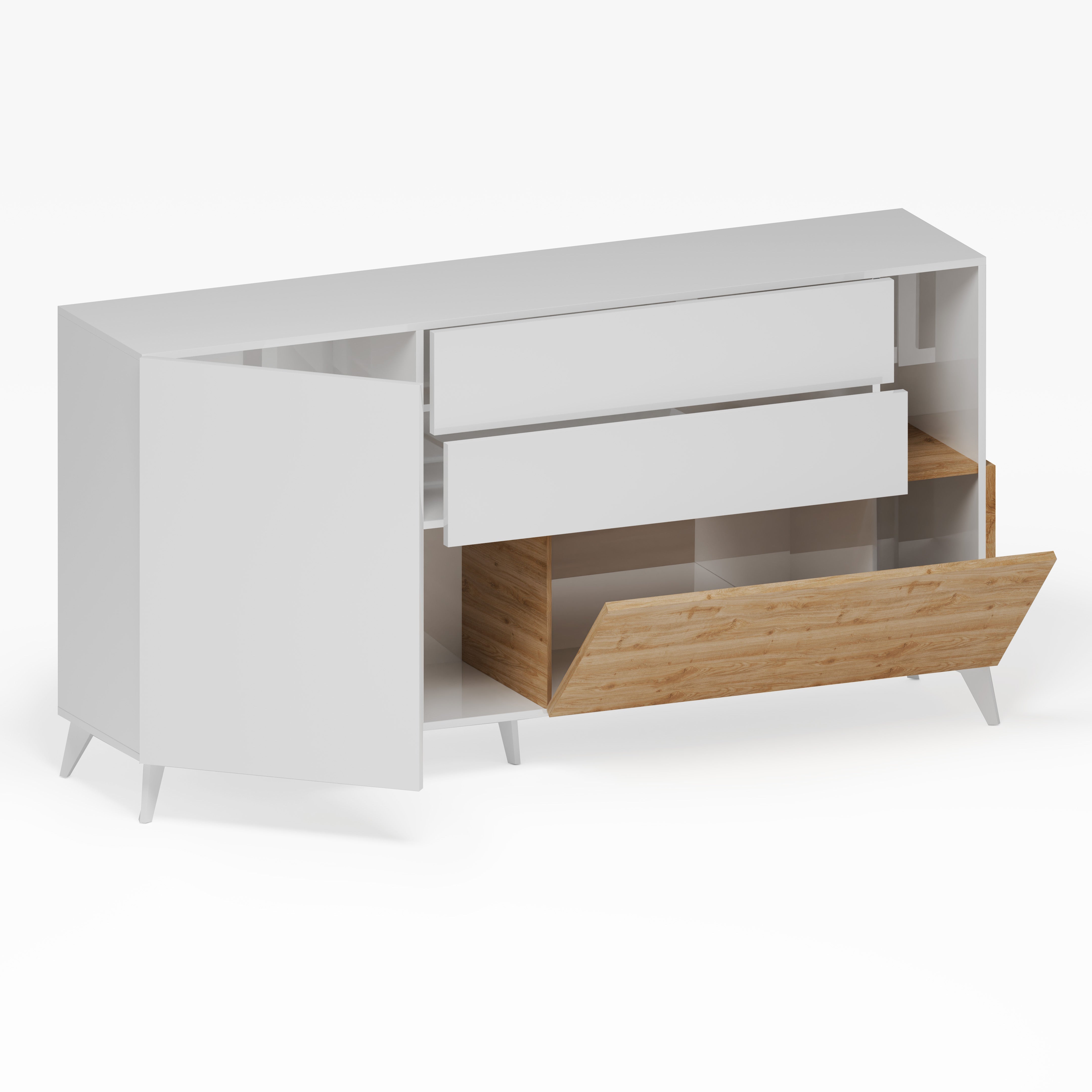 Buffet NIZZA bianco lucido/cadiz