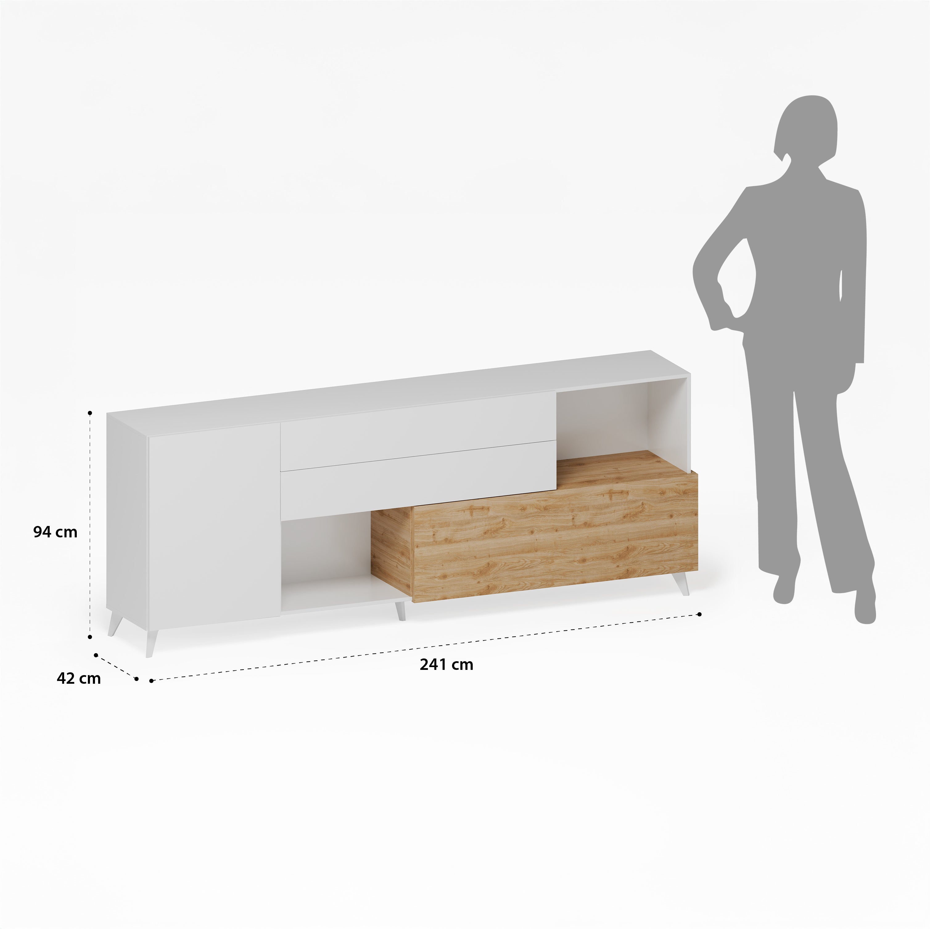 Buffet NIZZA-B bianco lucido/cadiz