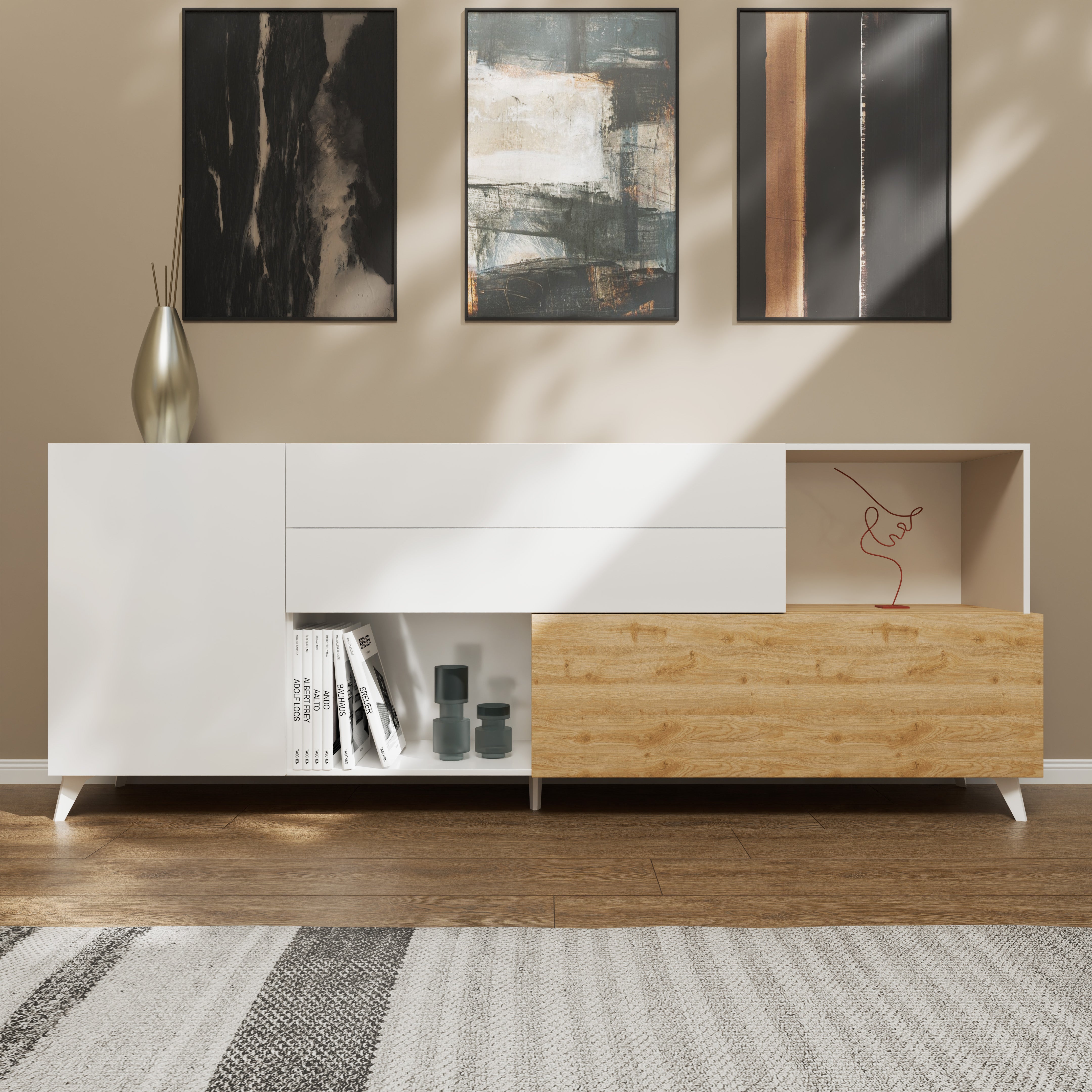 Buffet NIZZA-B bianco lucido/cadiz